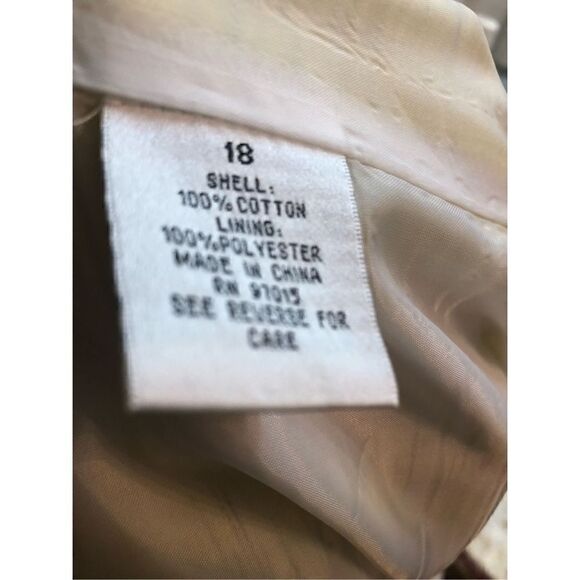 Larry Levine yellow white and beige print sheath dress fully lined - Picture 13 of 14